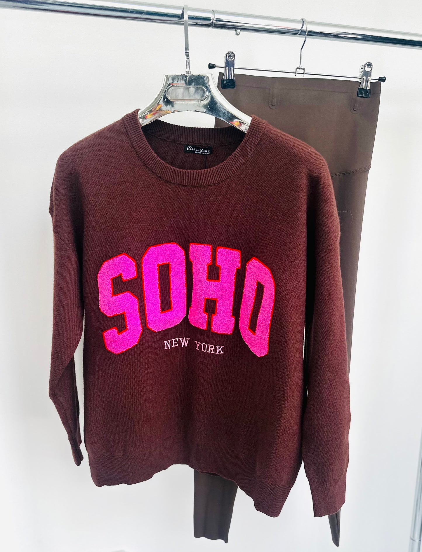 SOHO Brown Knitted Jumper