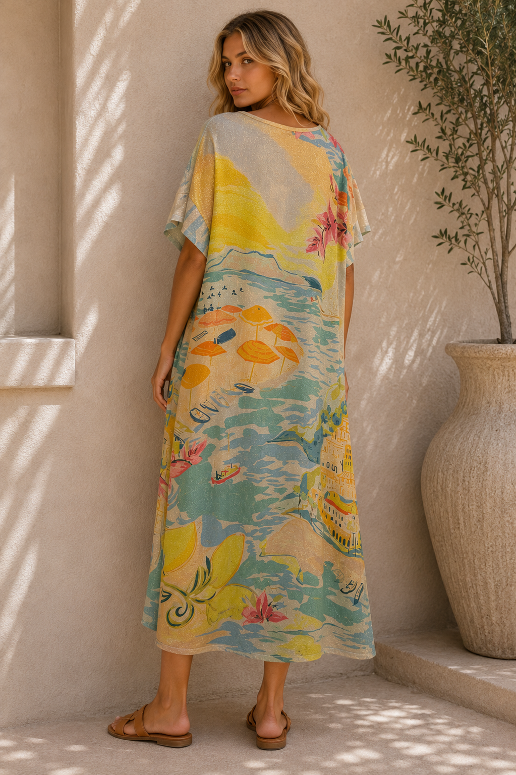 AMALFI Printed Mid Maxi Dress