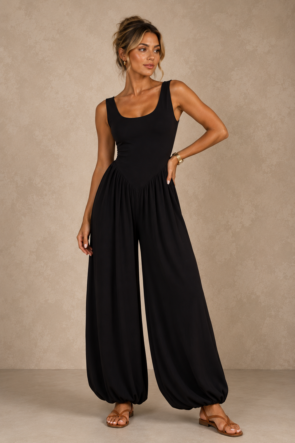 YARA Black Bodice Jumpsuit