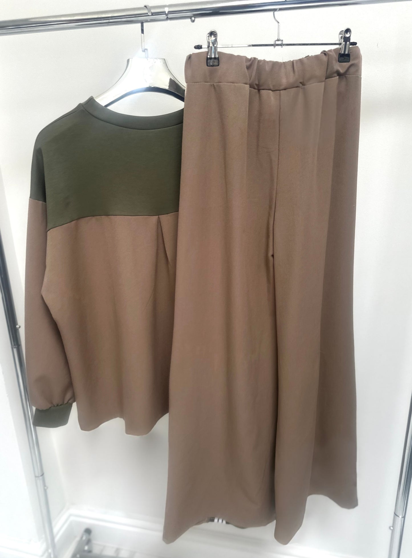 NORELLA Khaki Top & Trousers Co-Ord
