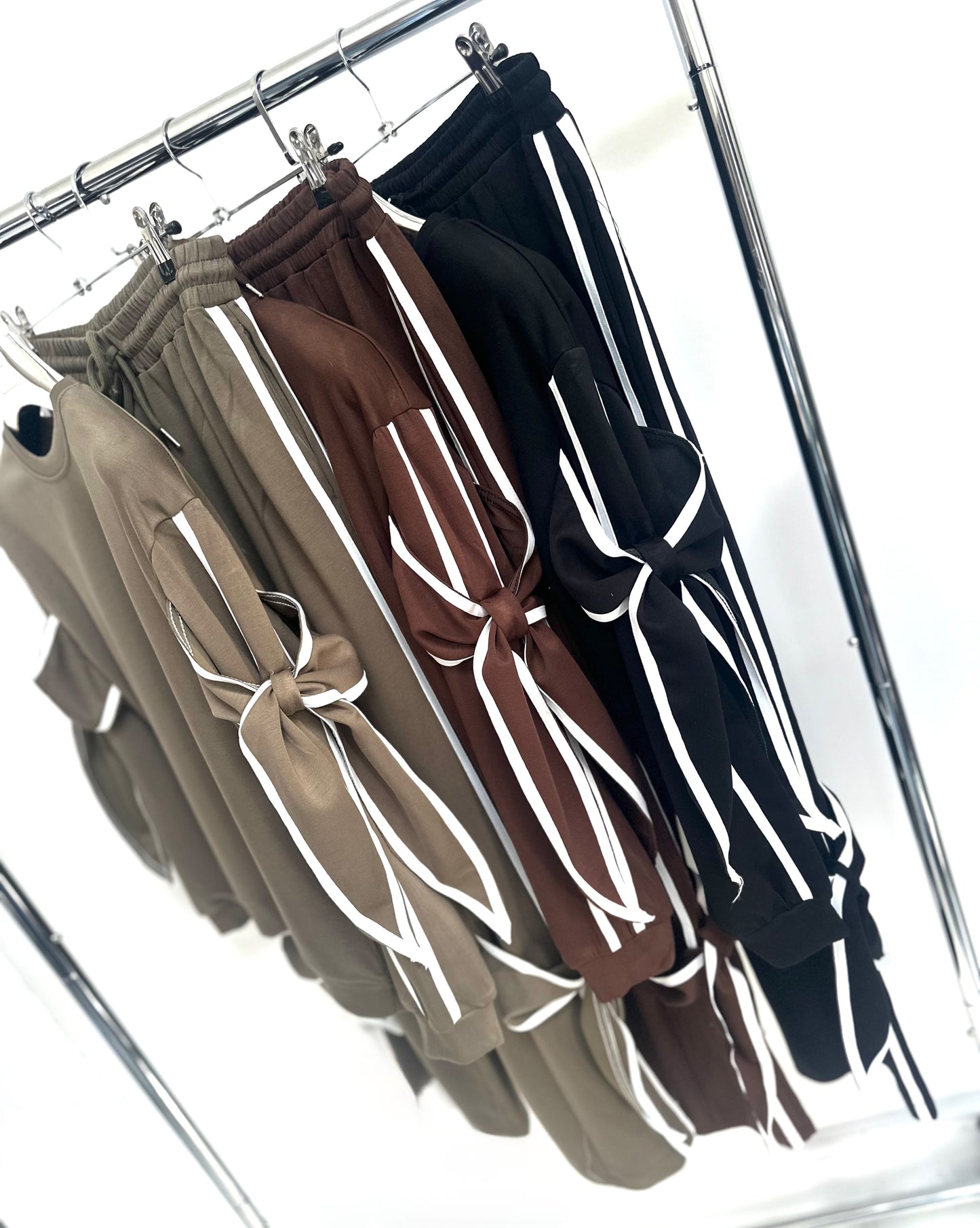 CIELA Brown Bow Detail Top & Trousers Co-Ord