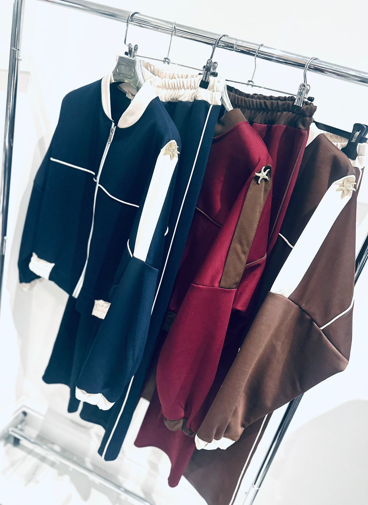 YALITZA Navy Zip Up Jacket & Trousers Tracksuit