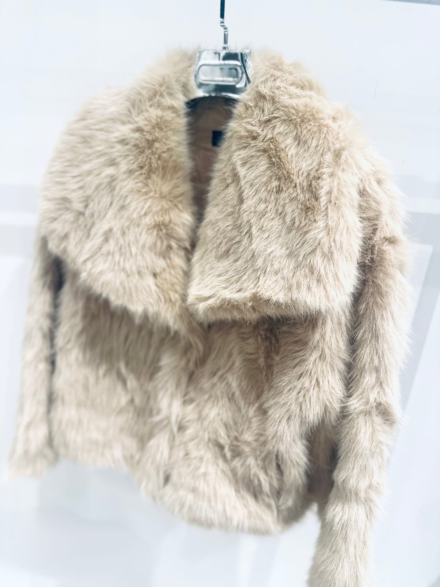 COCO Taupe Faux Fur Jacket