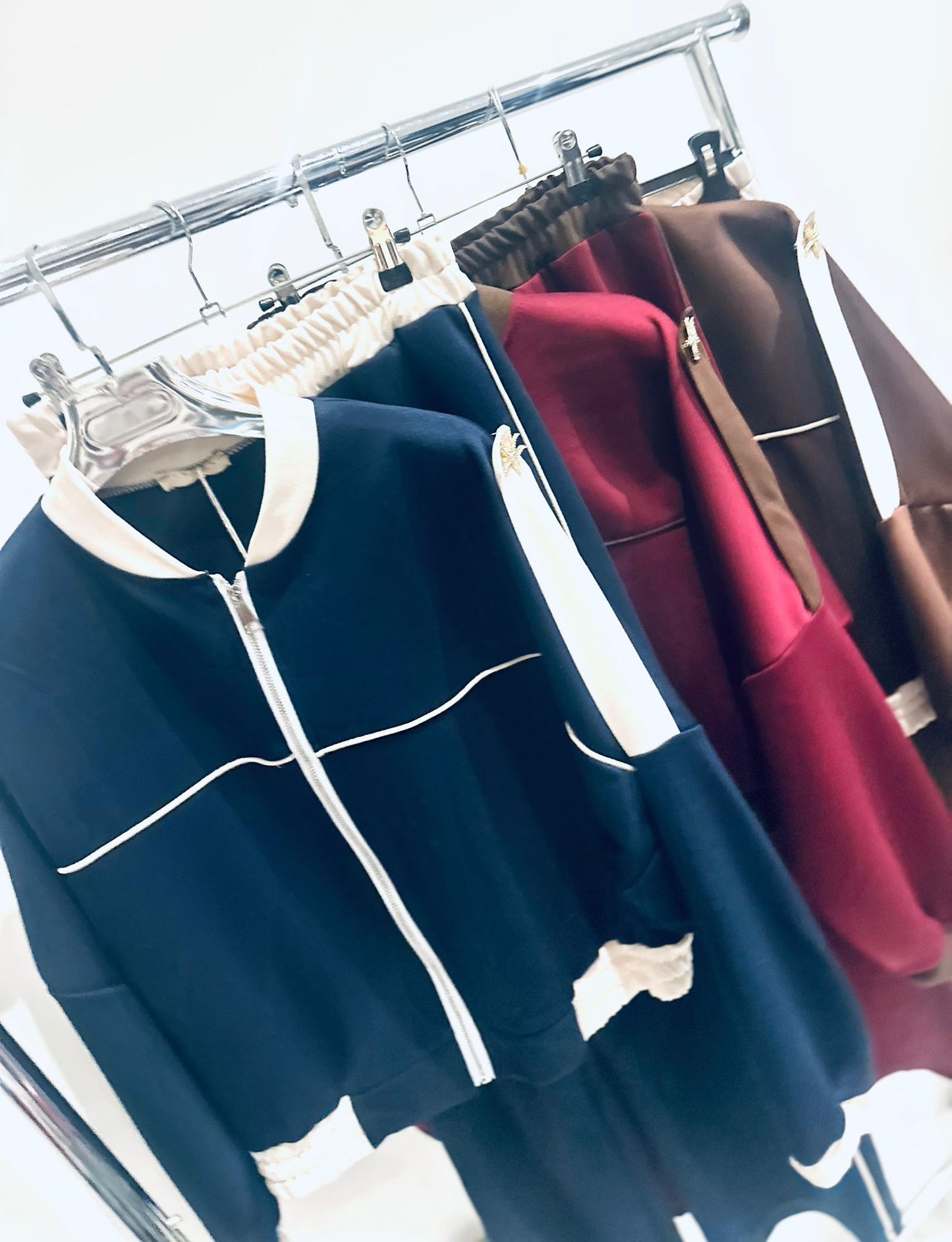 YALITZA Burgundy Zip Up Jacket & Trousers Tracksuit