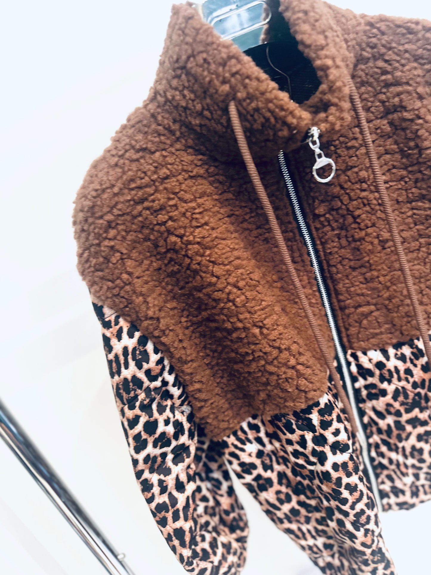 ROMILLY Brown Leopard Zip Jacket
