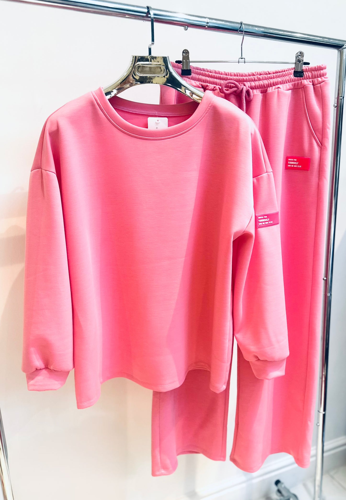 MILA Pink Sweater & Joggers Lounge Set