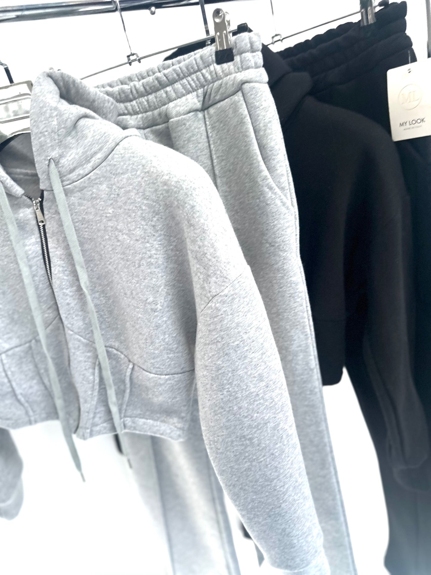 BRIELLE Black Corset Style Jacket & Joggers Tracksuit