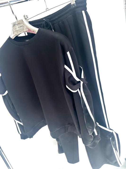 CIELA Black Bow Detail Top & Trousers Co-Ord