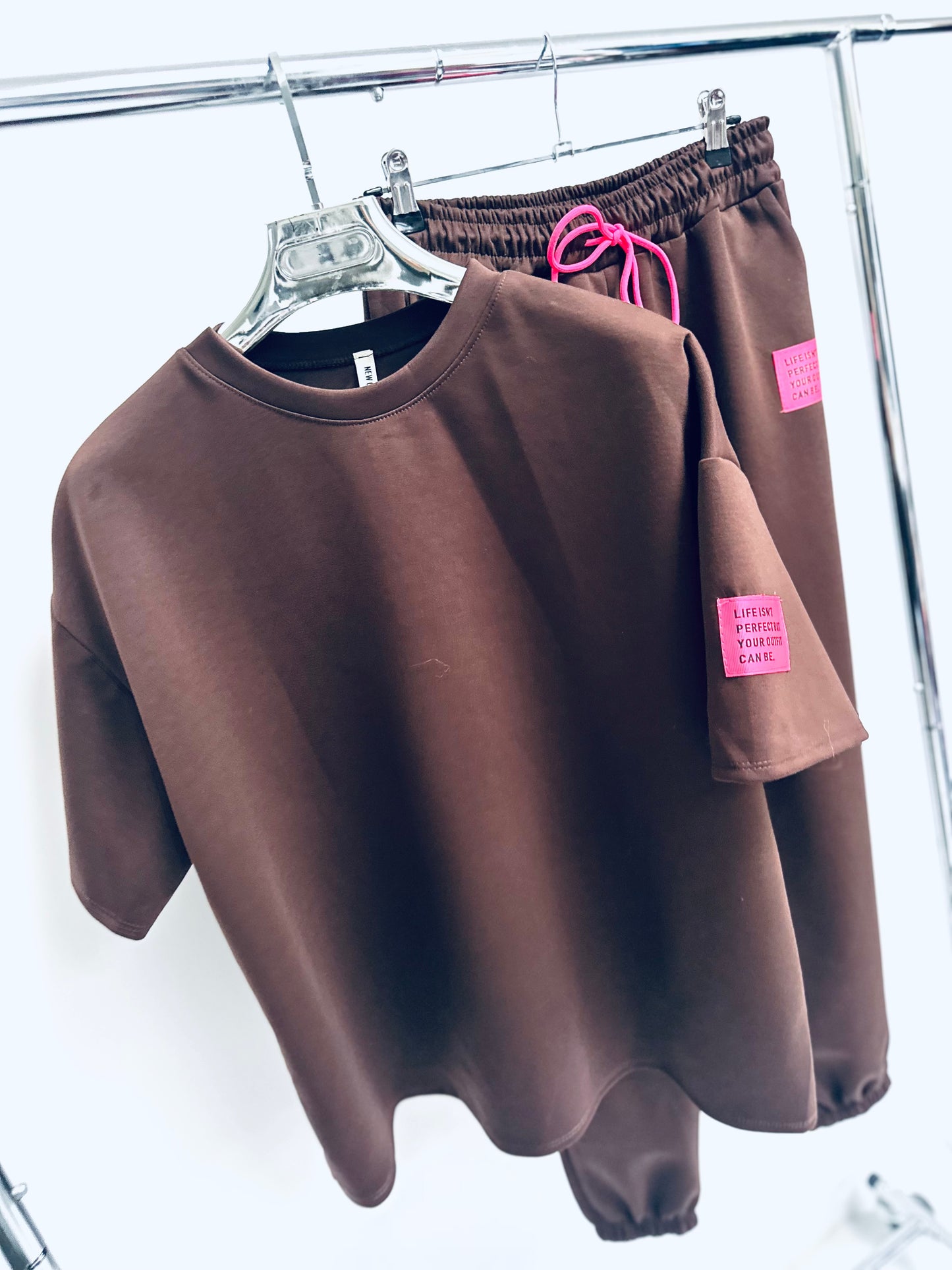 AMARA Brown TShirt & Joggers Tracksuit