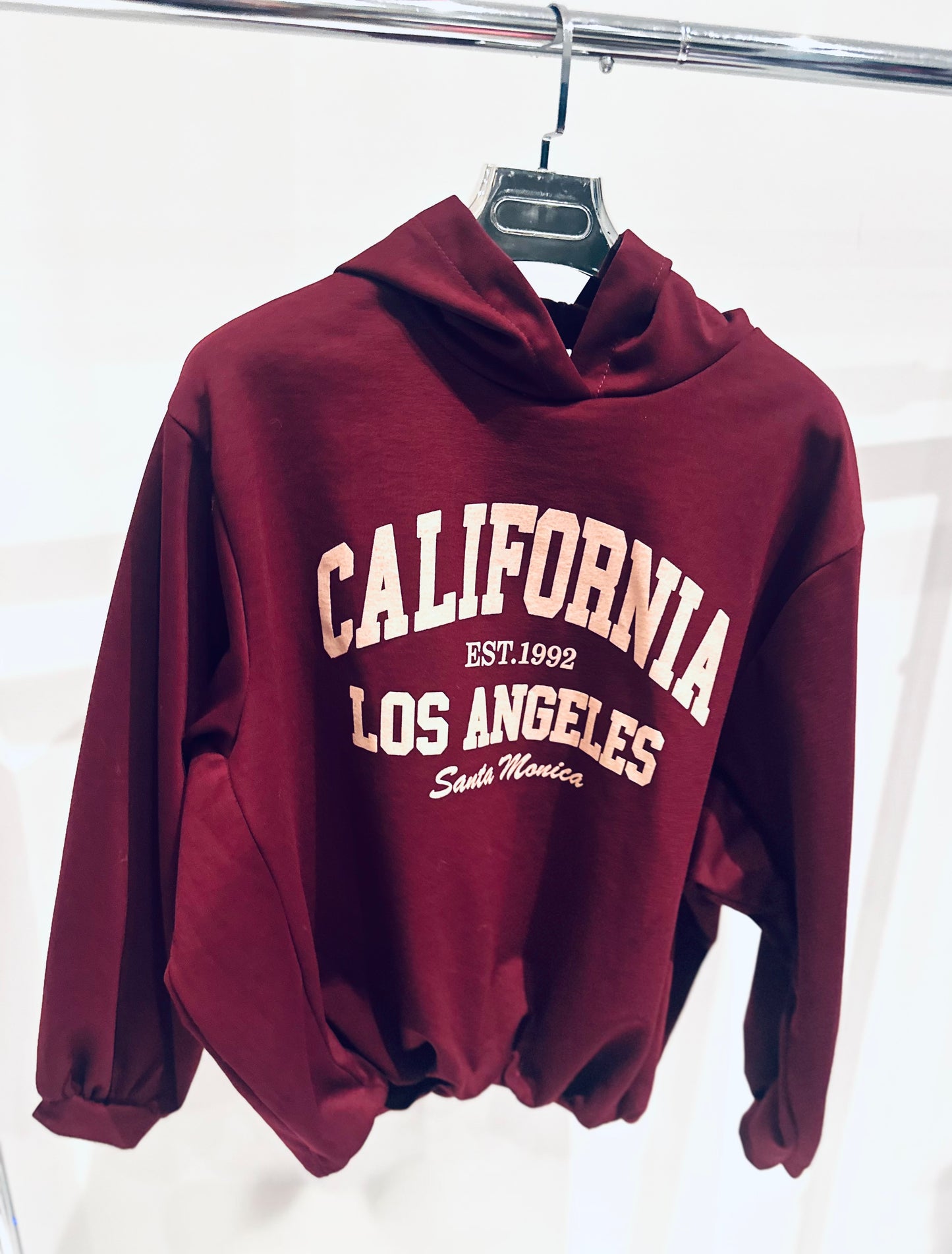 CARITA Burgundy Logo Hoodie
