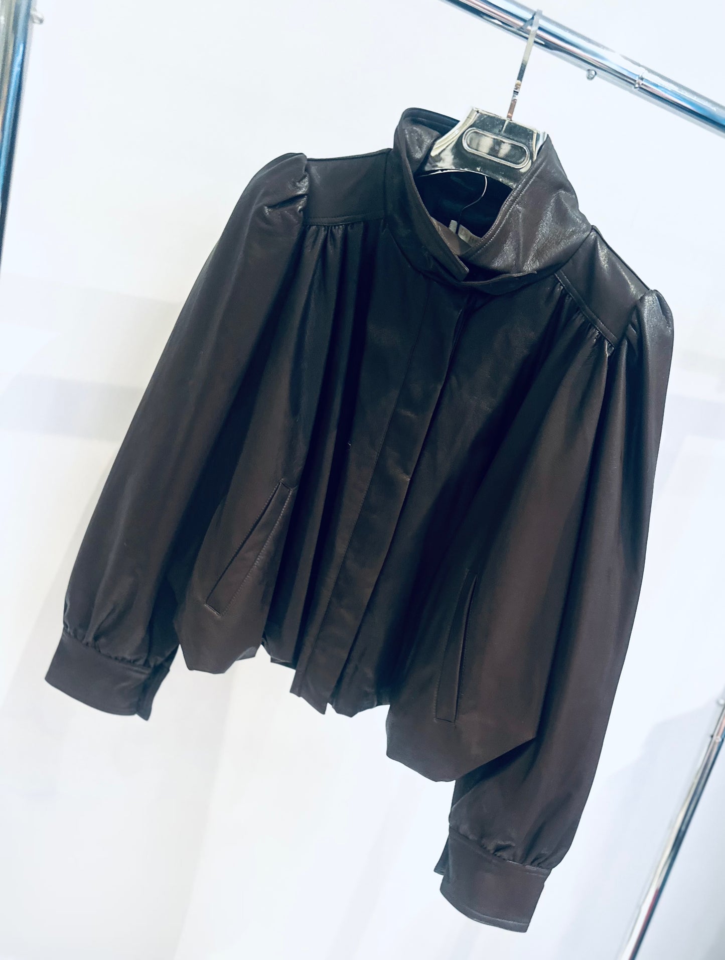 AURELIA Brown Faux Leather Jacket