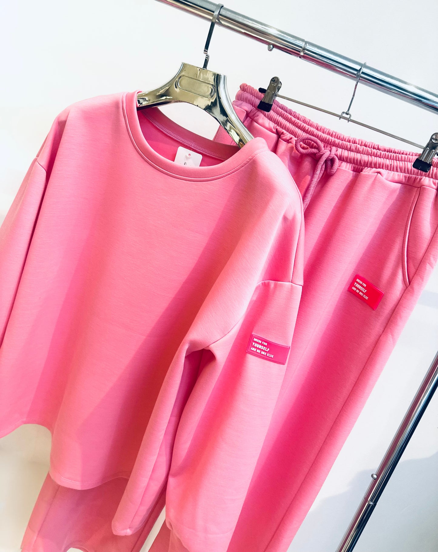 MILA Pink Sweater & Joggers Lounge Set