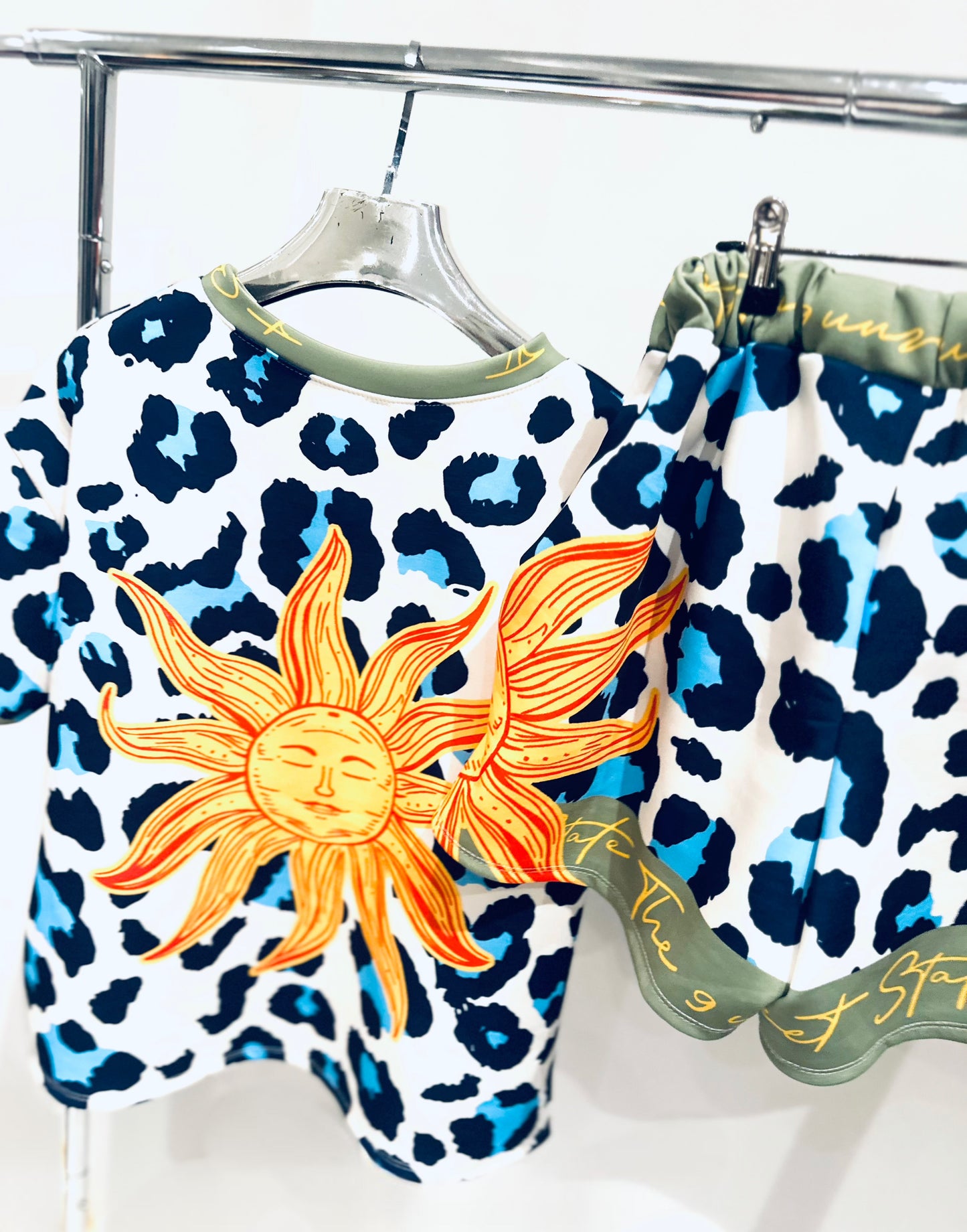 ZANA Leopard Print Shorts Set
