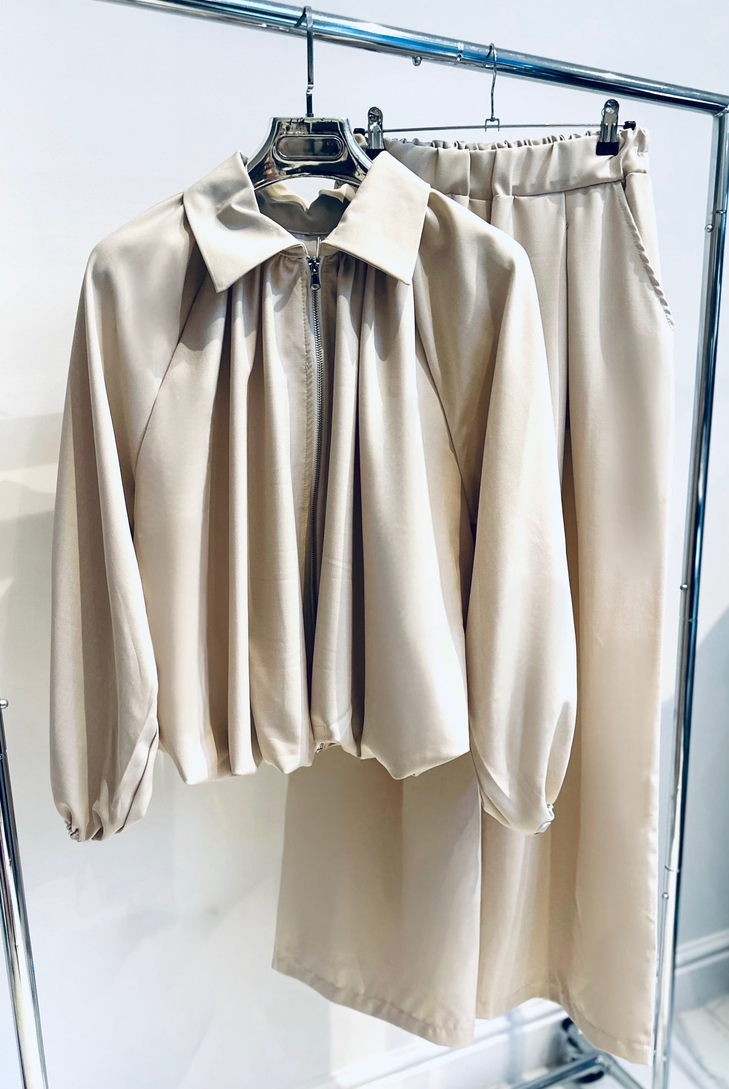 LIORA Beige Jacket & Trousers Co-Ord