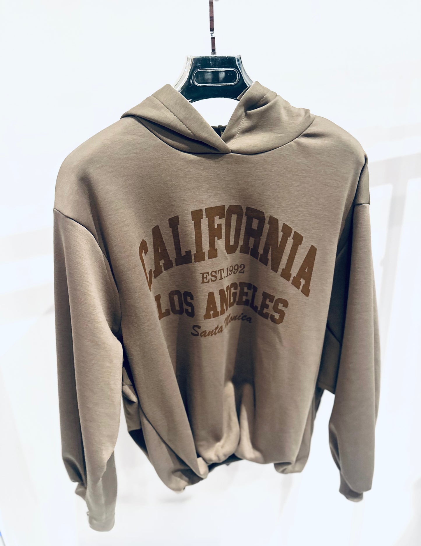 CARITA Taupe Logo Hoodie