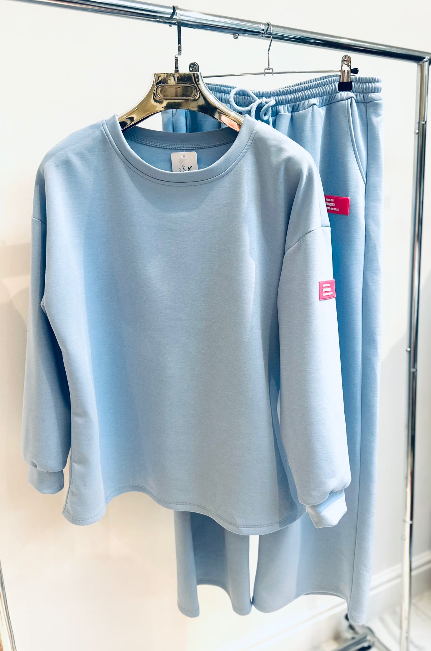 MILA Blue Sweater & Joggers Lounge Set
