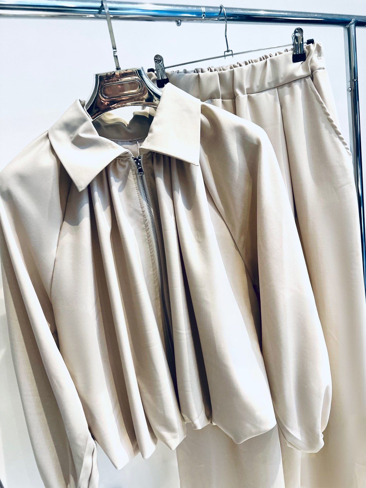 LIORA Beige Jacket & Trousers Co-Ord