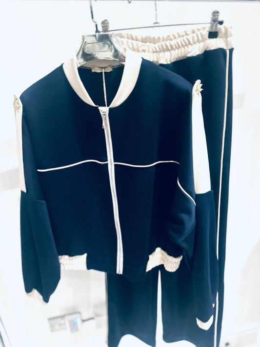 YALITZA Navy Zip Up Jacket & Trousers Tracksuit