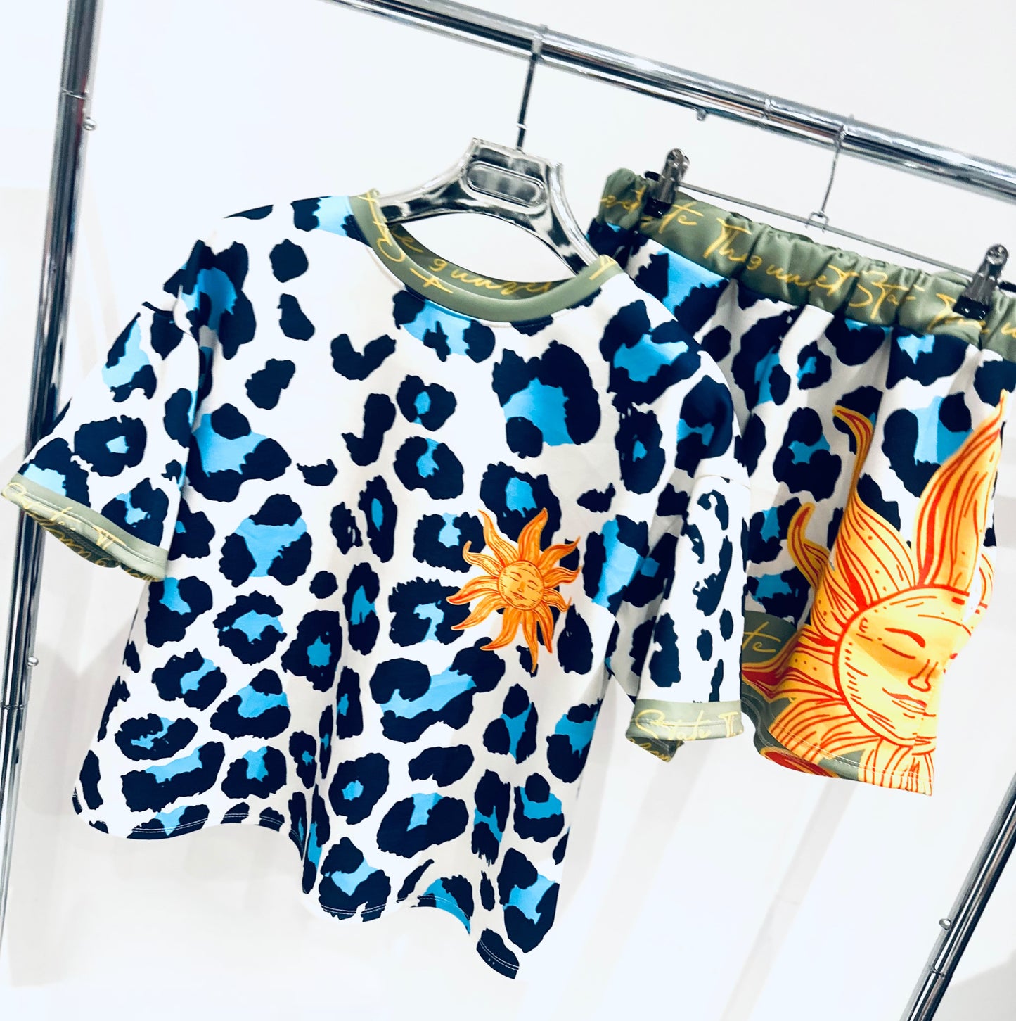 ZANA Leopard Print Shorts Set