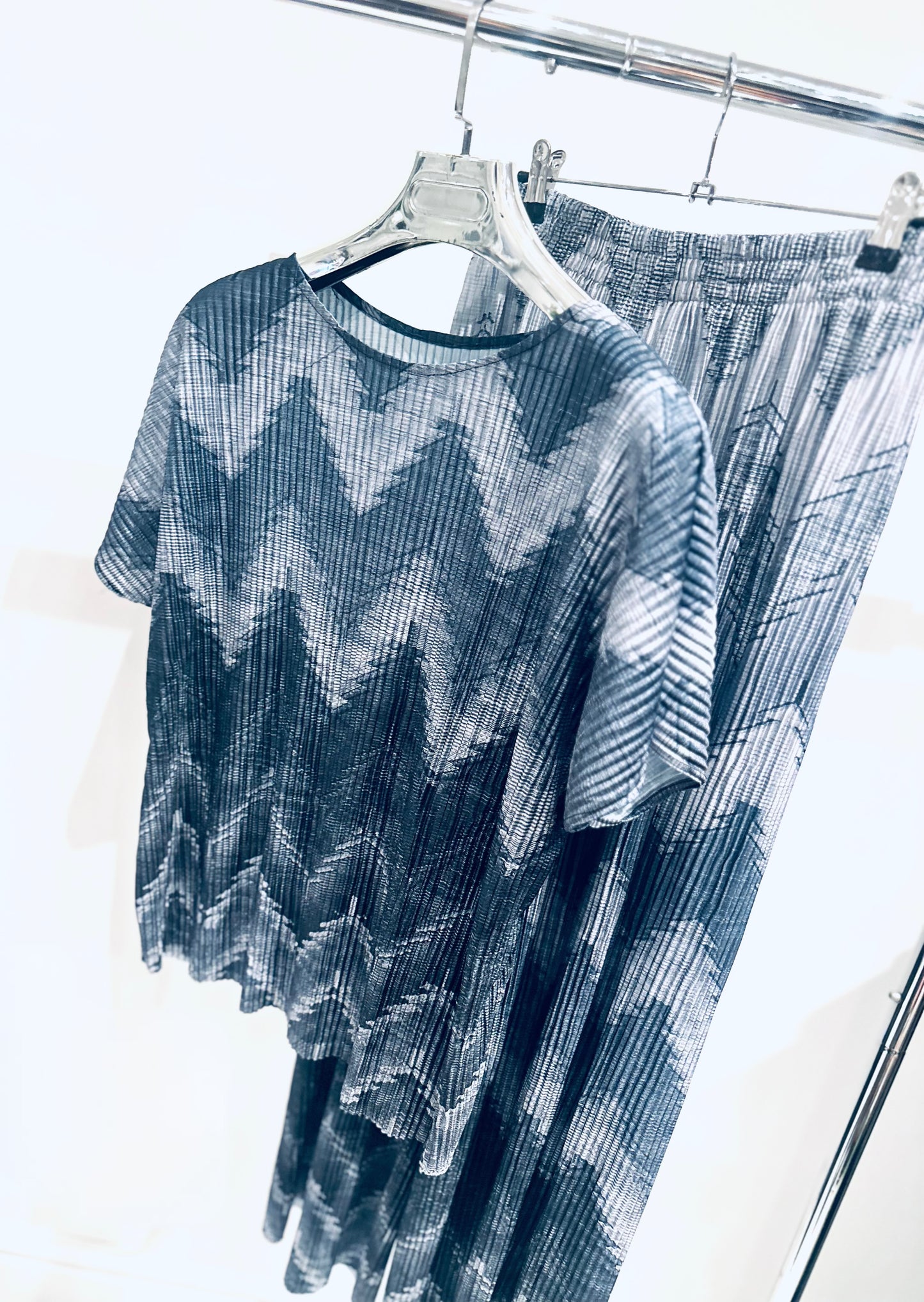 JIANNA Black Zig Zag Printed Co-Ord