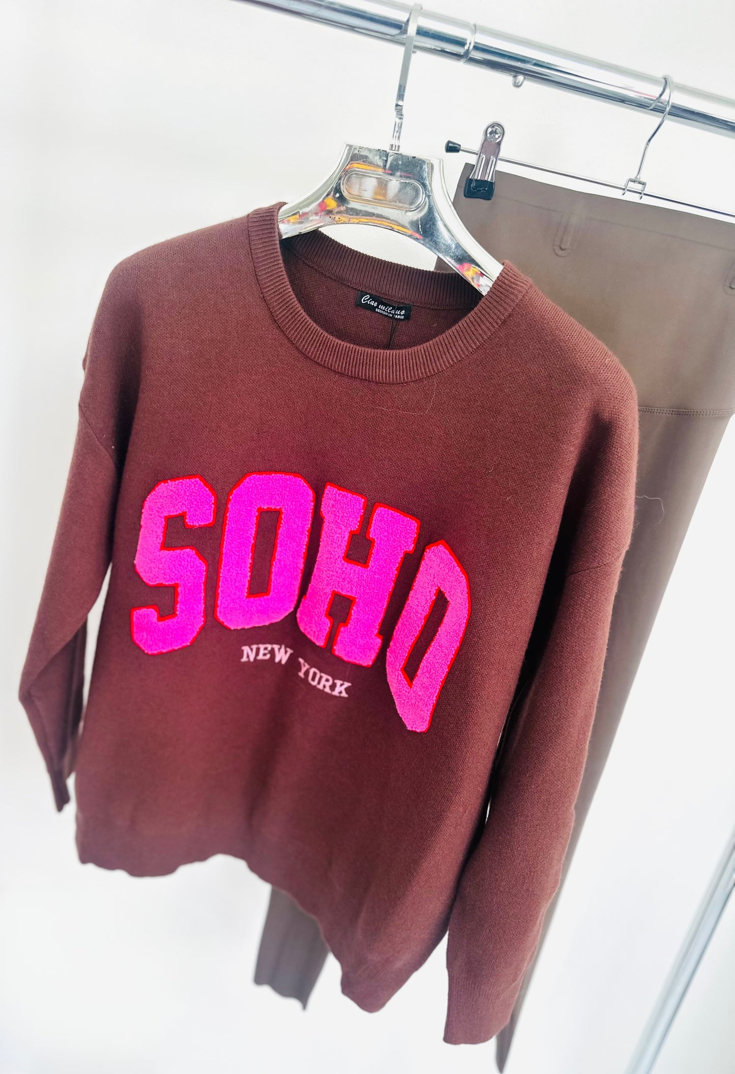 SOHO Brown Knitted Jumper