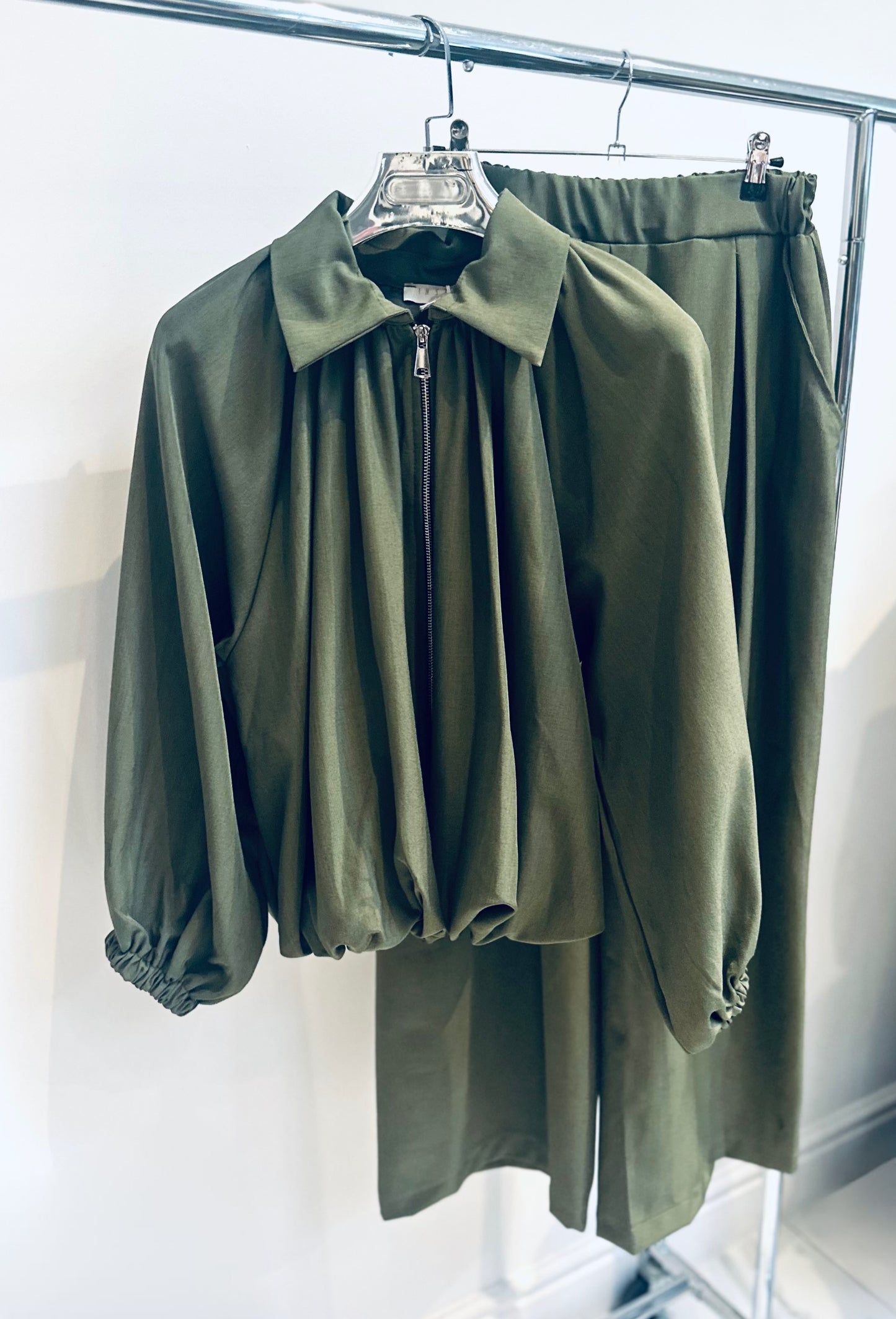 LIORA Khaki Jacket & Trousers Co-Ord