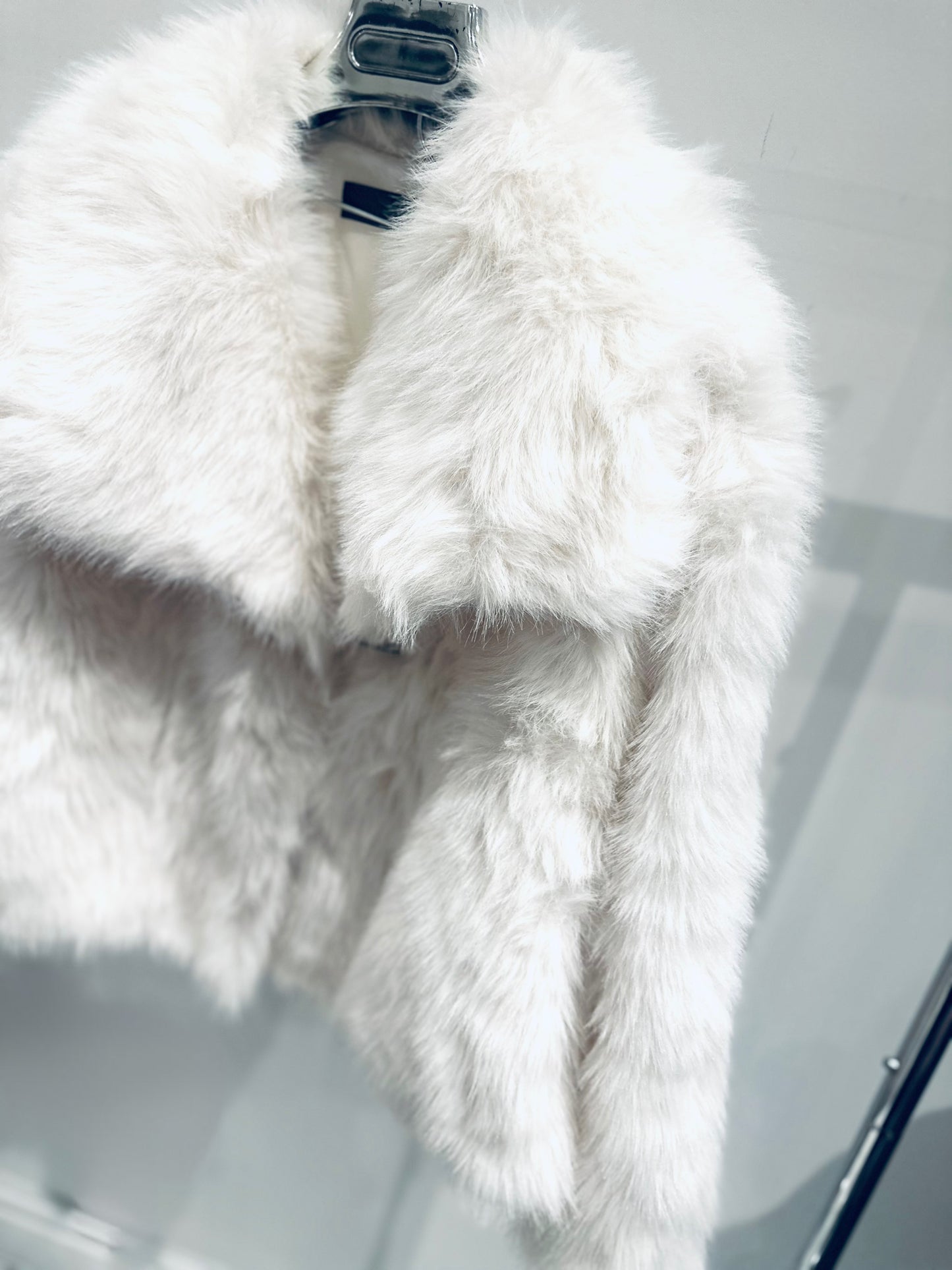 COCO Ivory Faux Fur Jacket