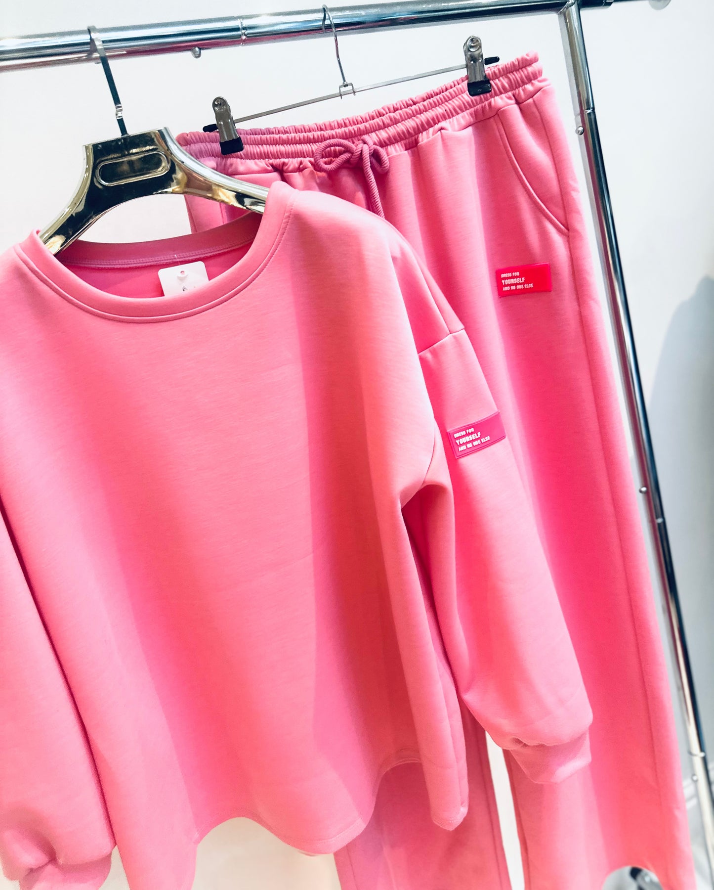 MILA Pink Sweater & Joggers Lounge Set
