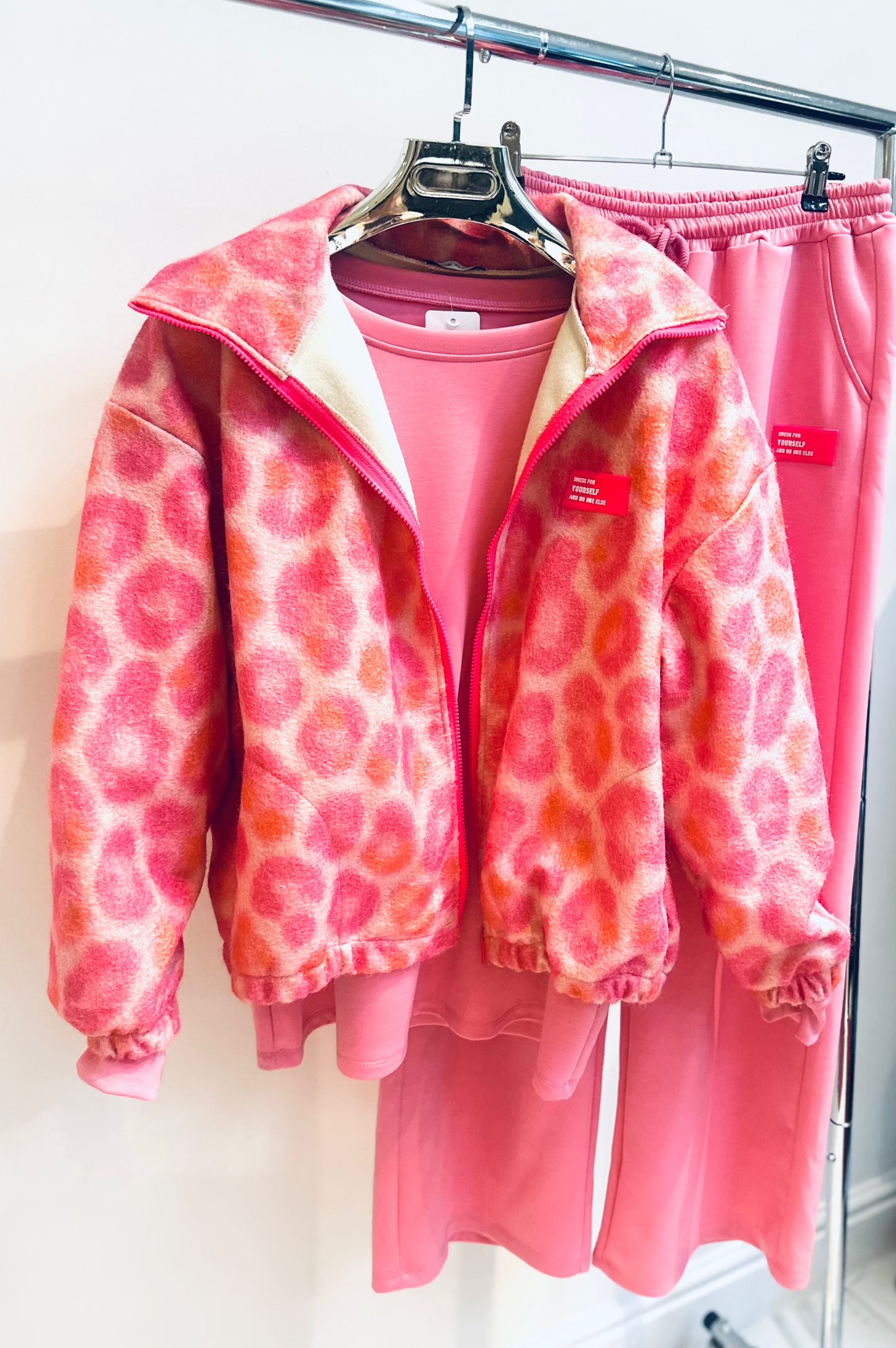 MILA Pink Sweater & Joggers Lounge Set