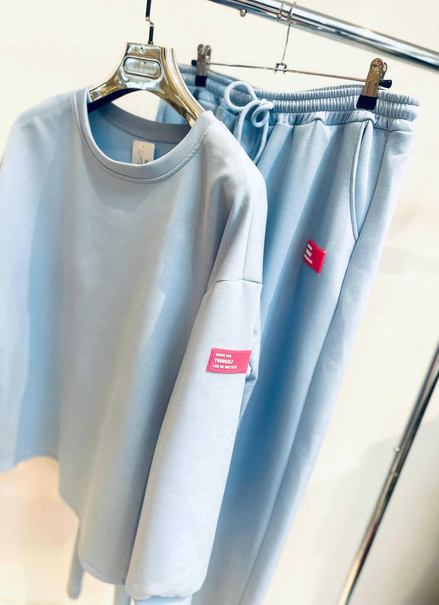 MILA Blue Sweater & Joggers Lounge Set
