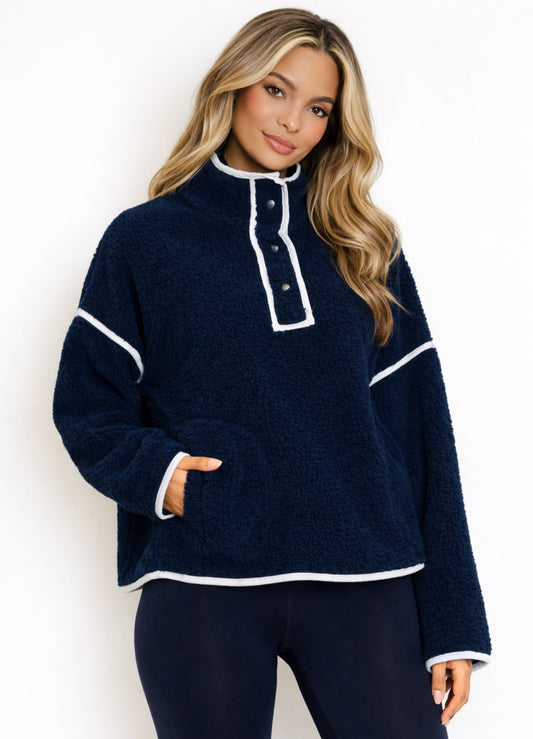 SERENA Navy Fleece Jumper