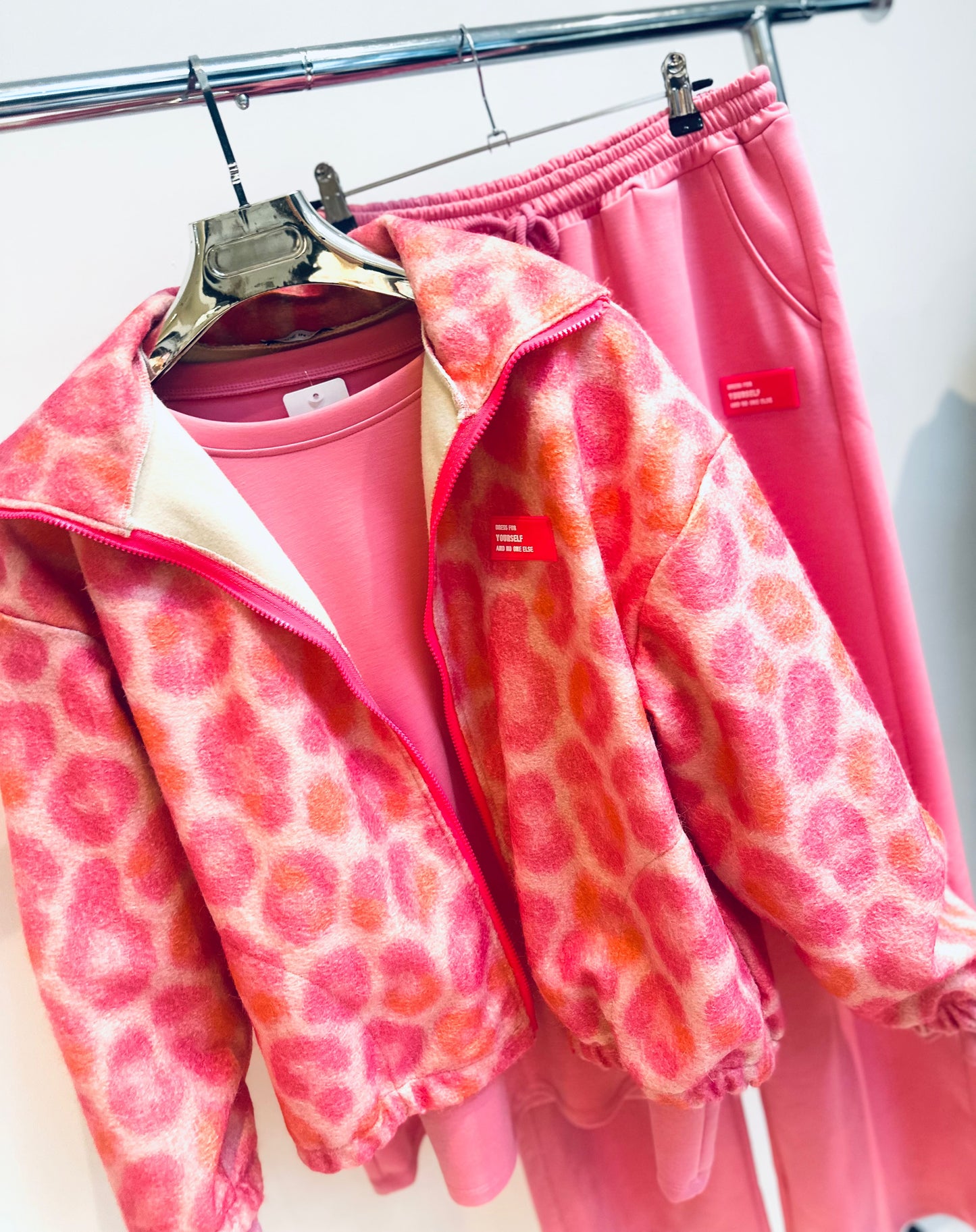 MILA Pink Sweater & Joggers Lounge Set