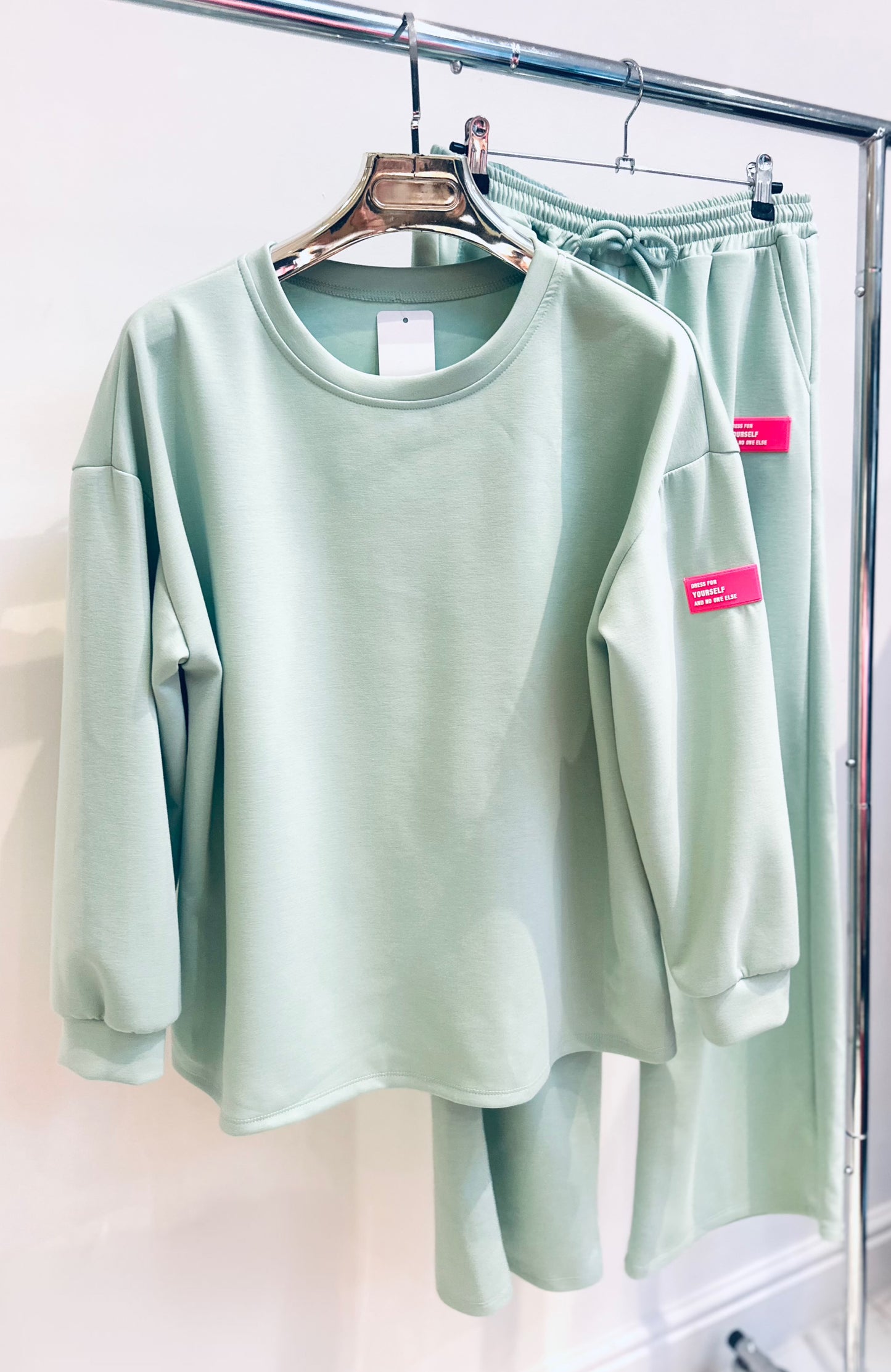 MILA Mint Sweater & Joggers Lounge Set