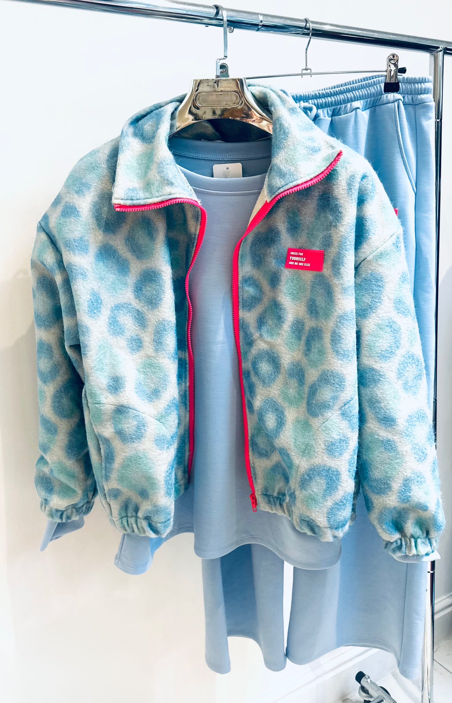 MILA Blue Sweater & Joggers Lounge Set