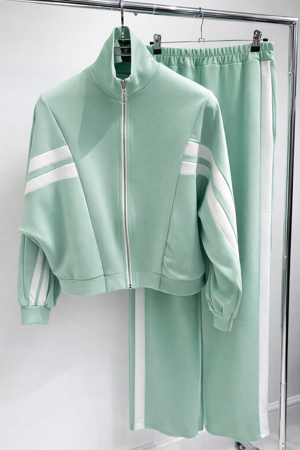 DIARA Mint Zip Jacket & Joggers Lounge Set