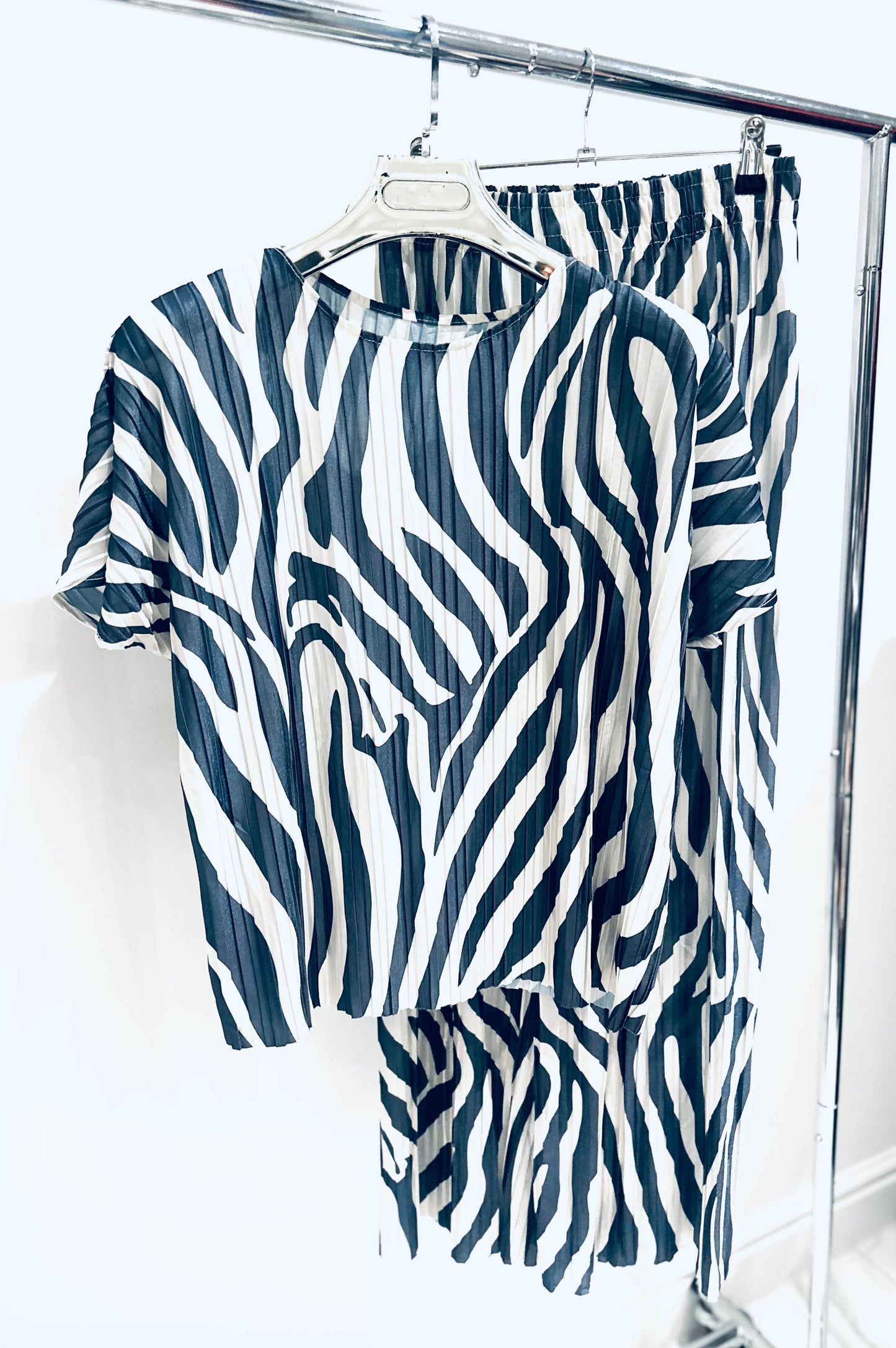 BELVIE Grey Zebra Print Co-Ord
