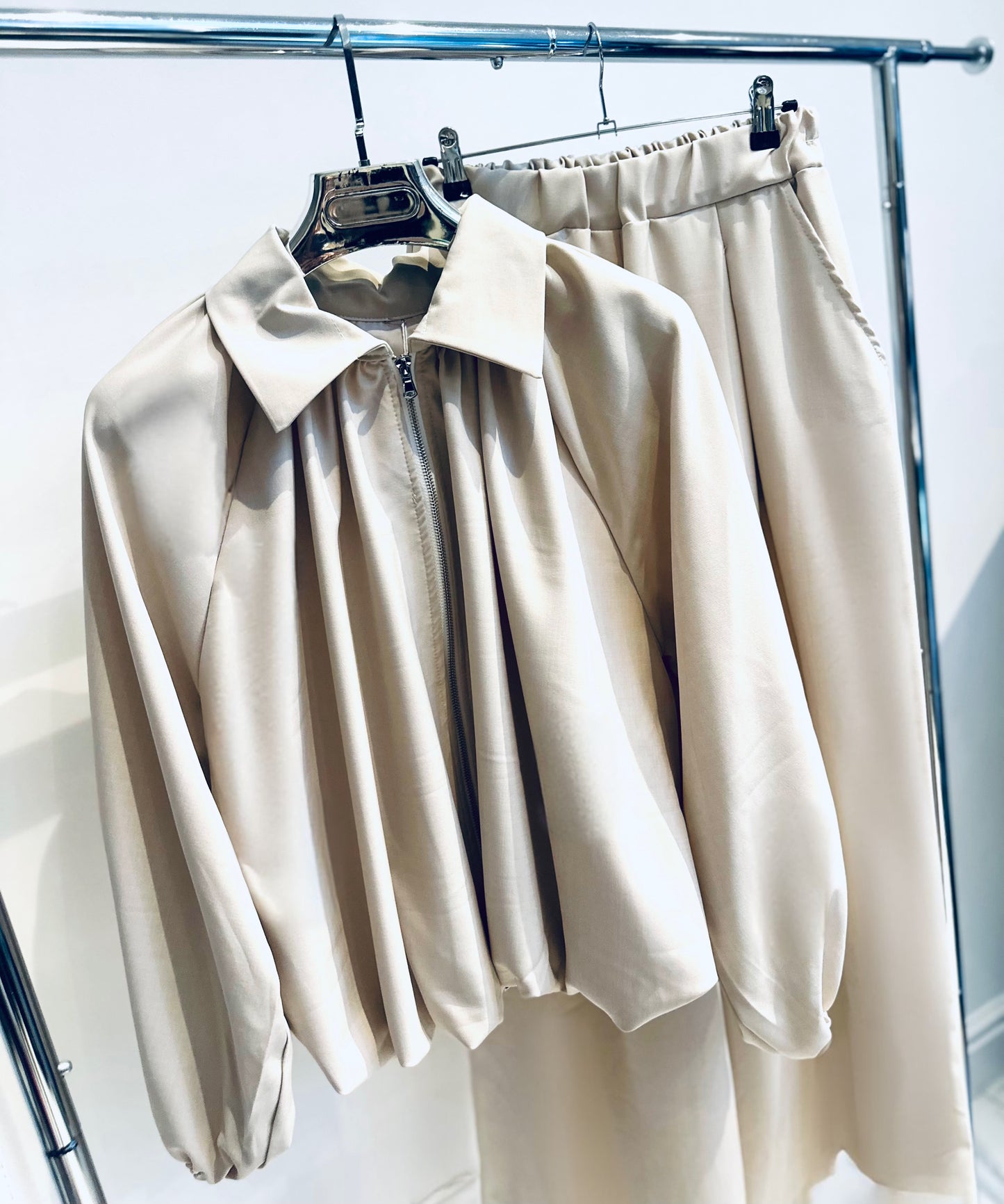 LIORA Beige Jacket & Trousers Co-Ord