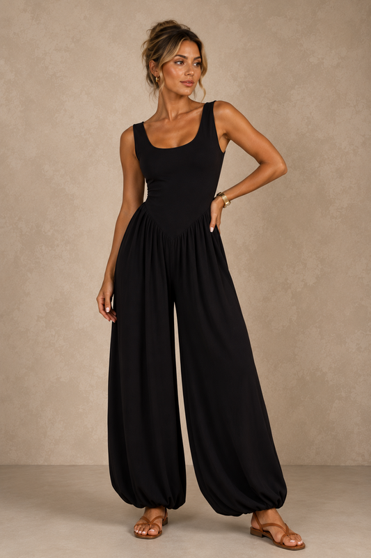 YARA Black Bodice Jumpsuit