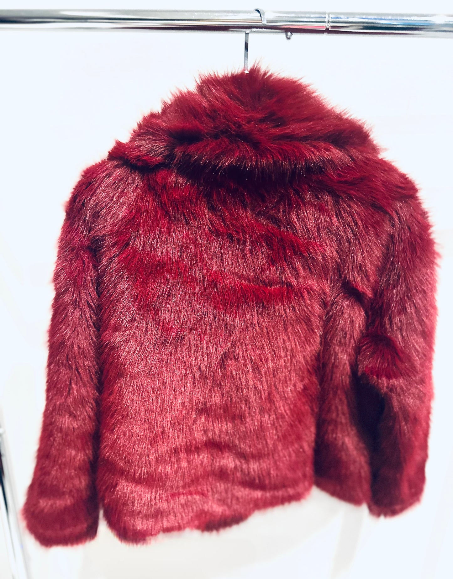 COCO Burgundy Faux Fur Jacket