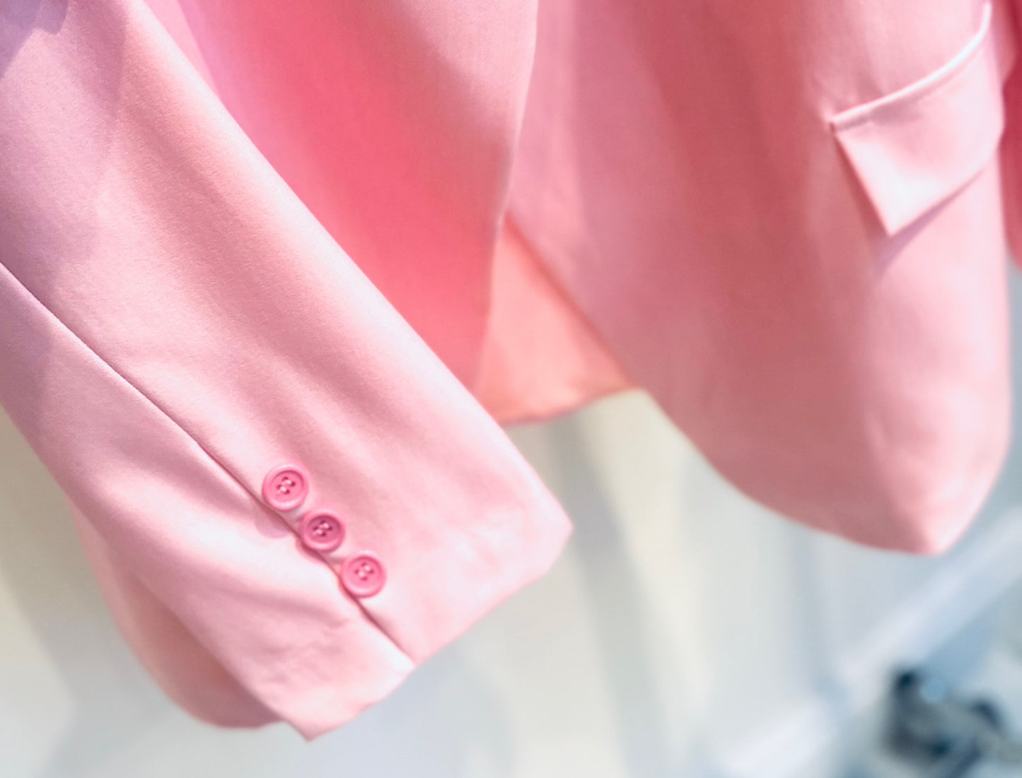 MAELIS Pink High Neck Blazer