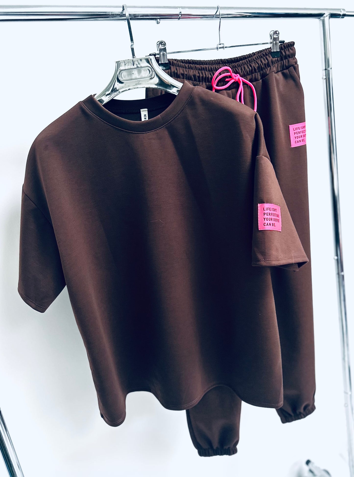AMARA Brown TShirt & Joggers Tracksuit