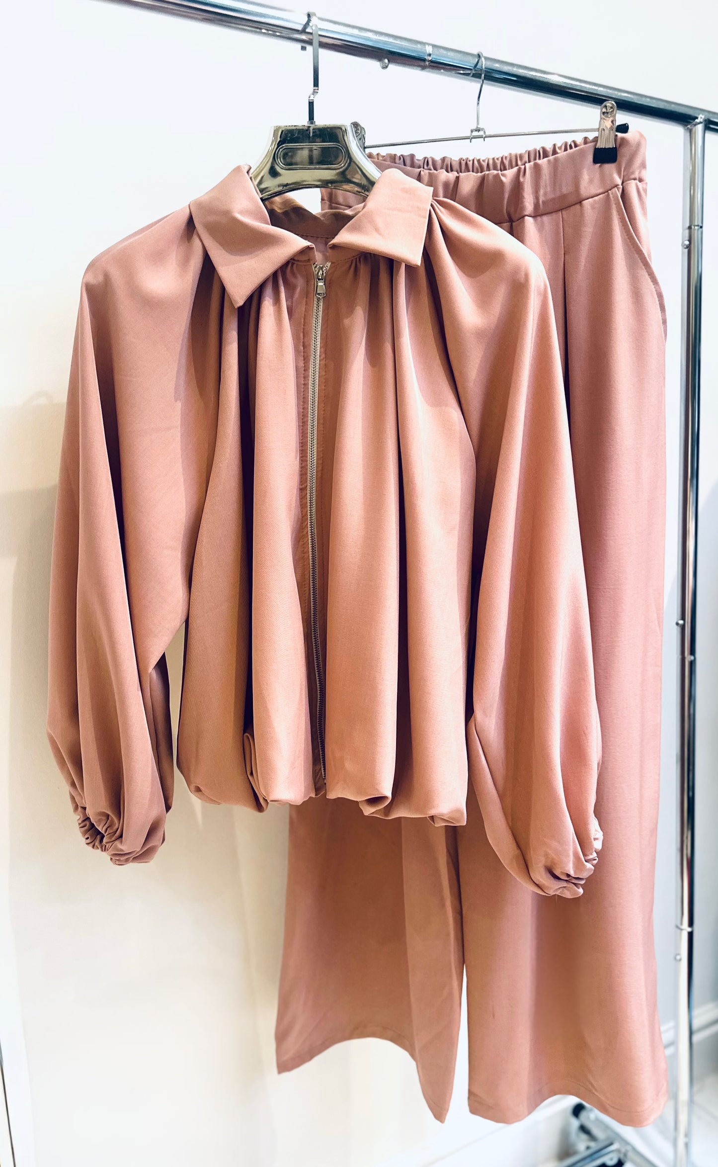 LIORA Pink Jacket & Trousers Co-Ord