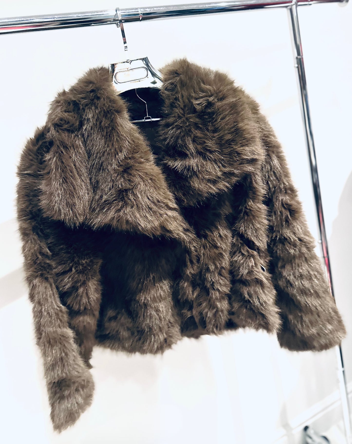 COCO Brown Faux Fur Jacket