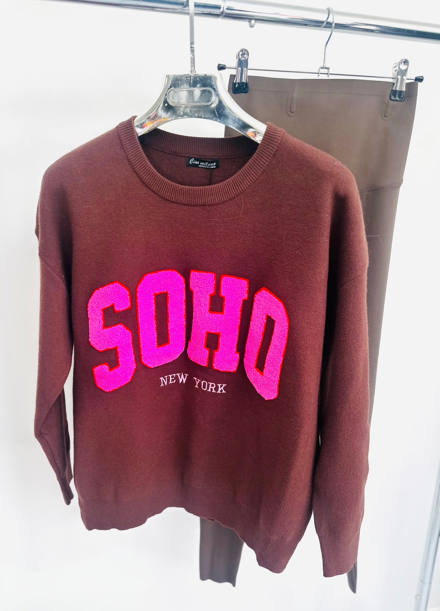 SOHO Brown Knitted Jumper