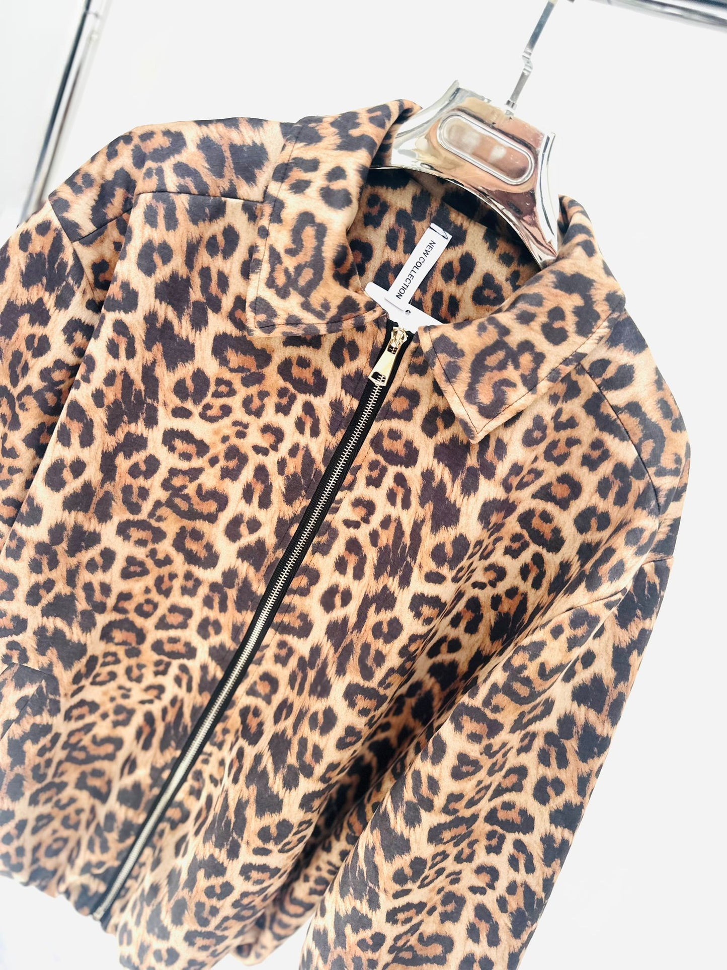 VIENNA Leopard Print Zip Jacket