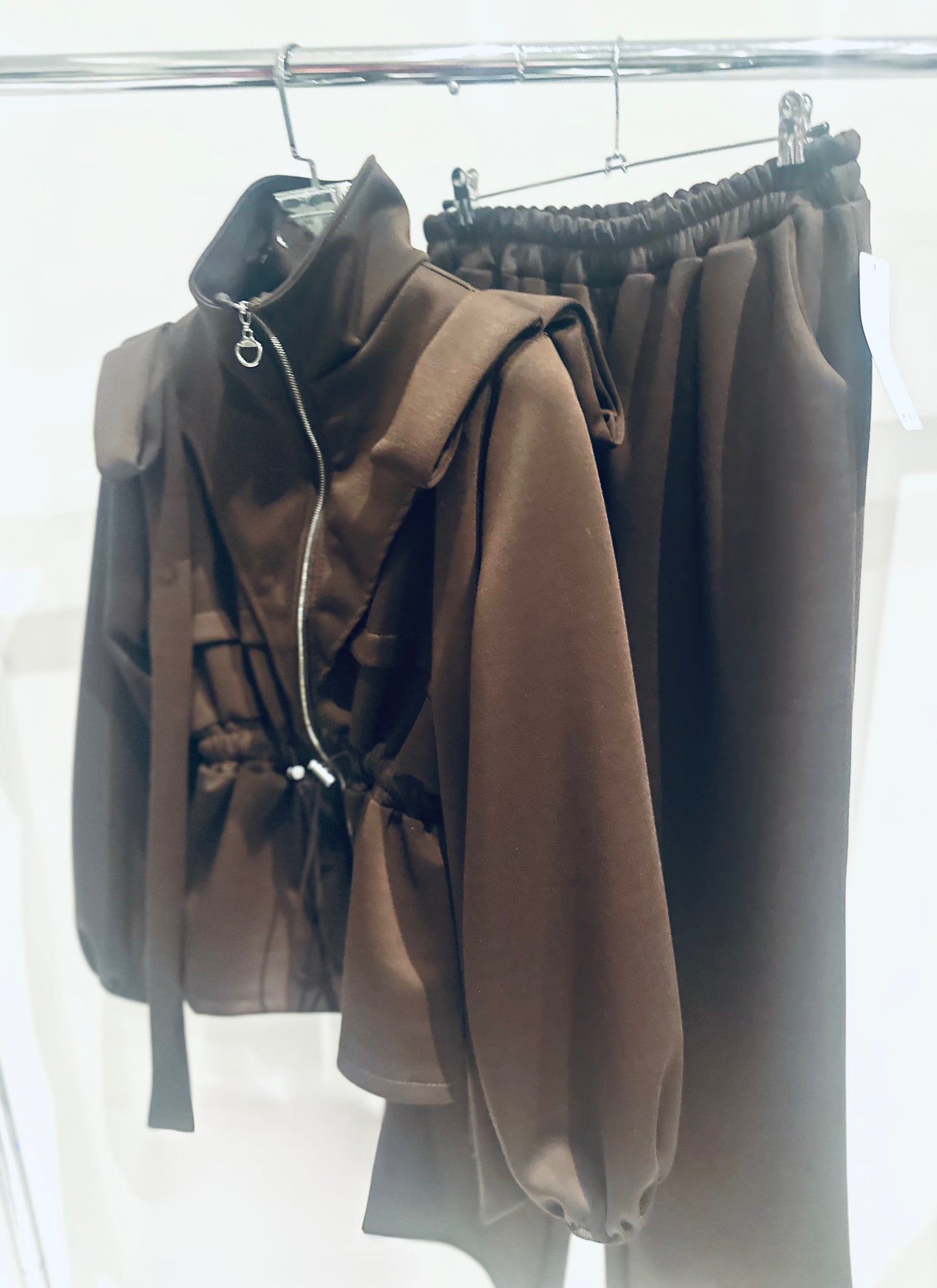 ROXIE Brown Zip Jacket & Joggers Co-Ord