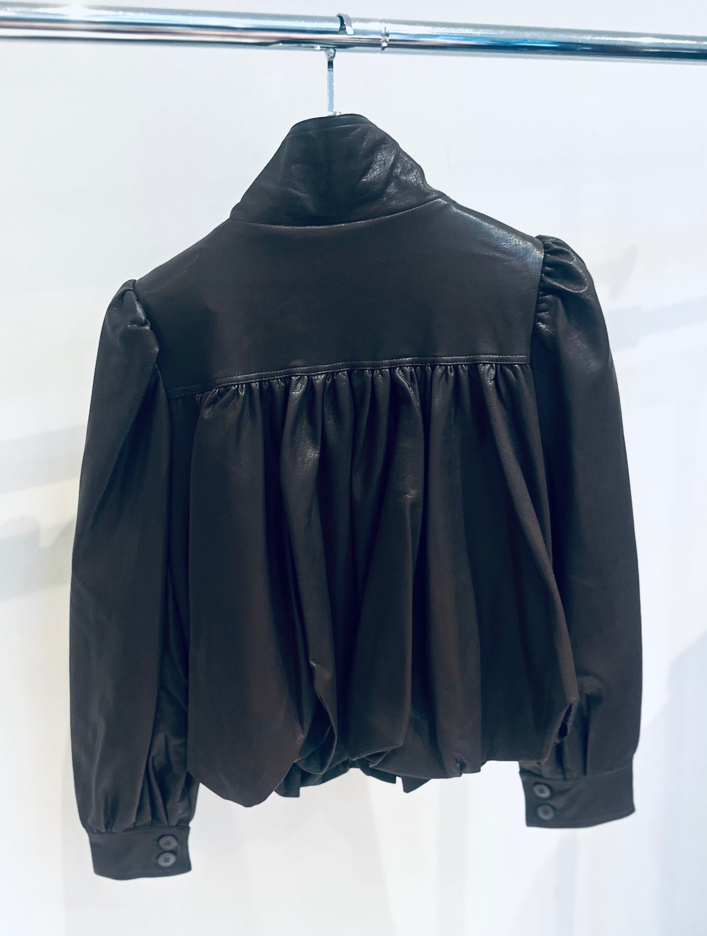 AURELIA Brown Faux Leather Jacket