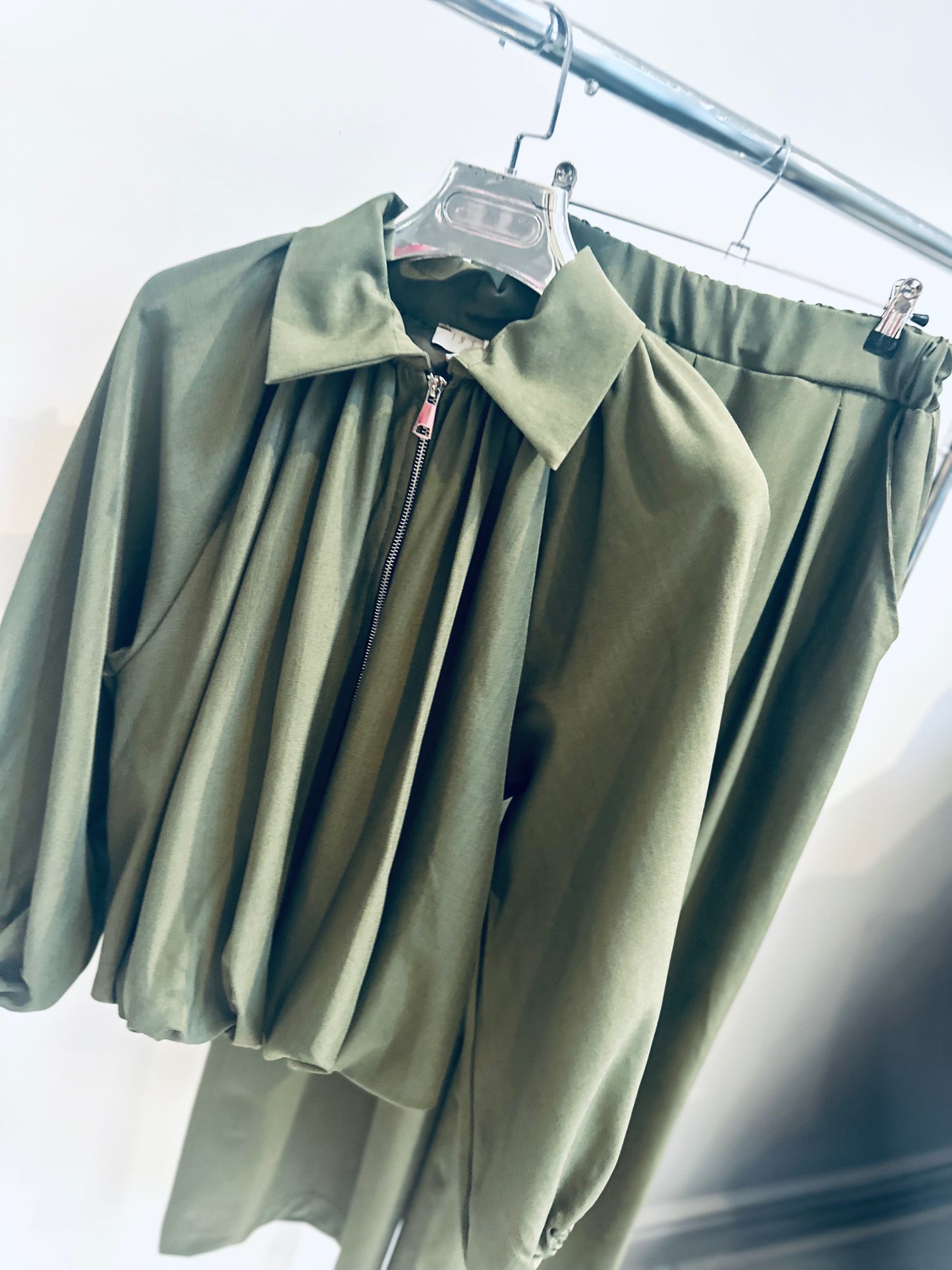 LIORA Khaki Jacket & Trousers Co-Ord