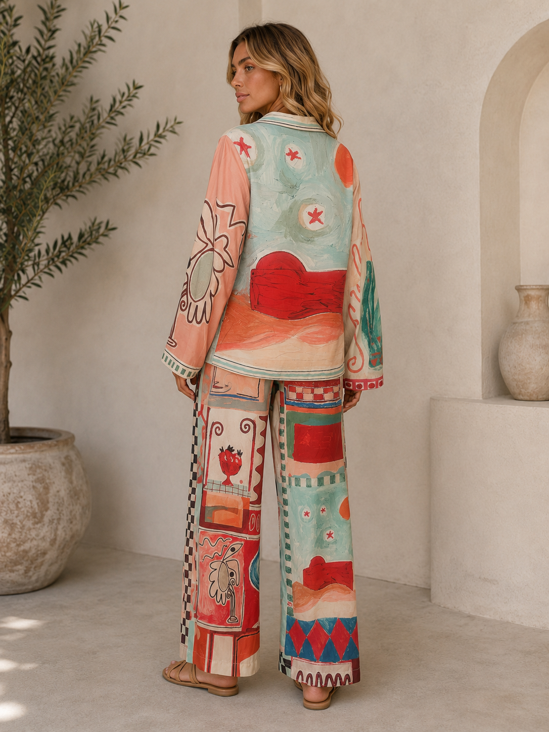 ELOWEN Print Shirt & Trousers Co-Ord
