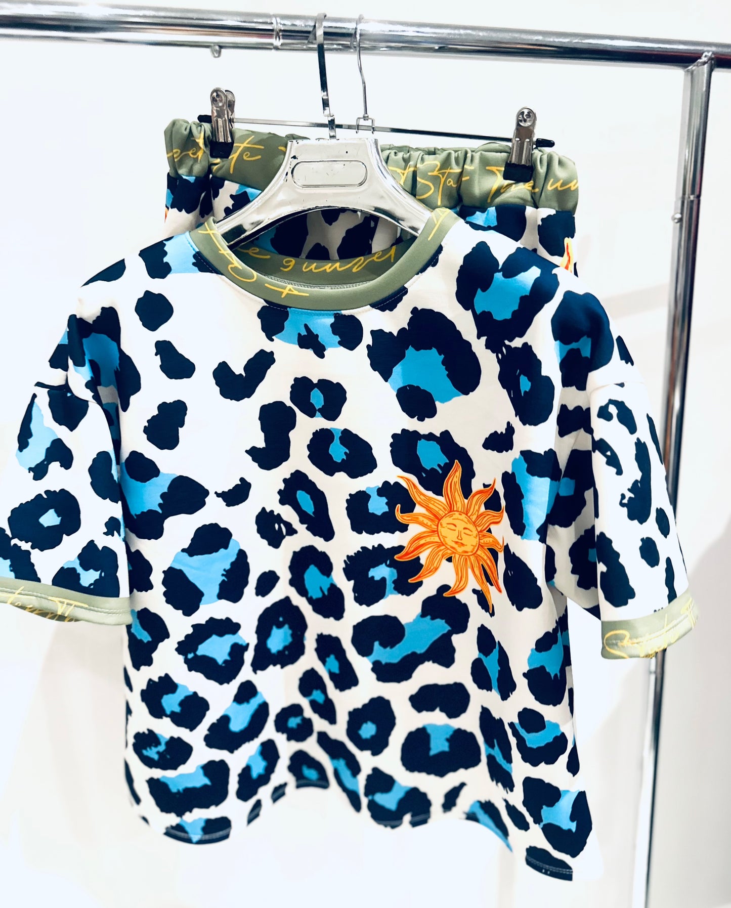 ZANA Leopard Print Shorts Set